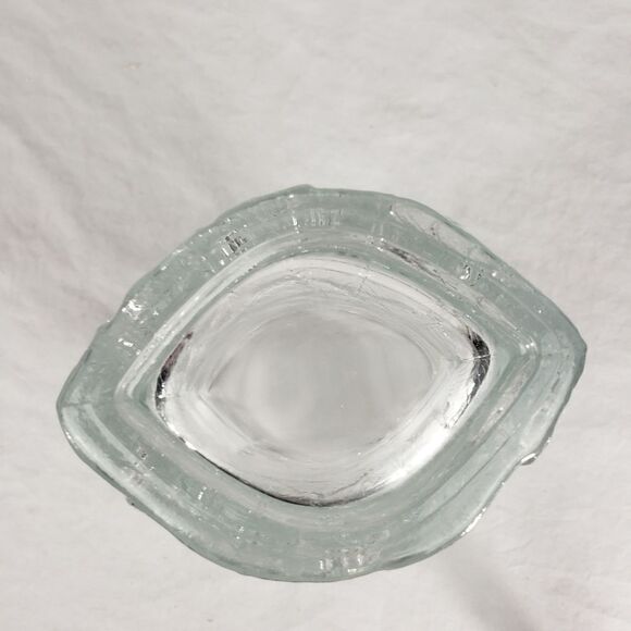 Mikasa Rain Forest 10" Crystal Vase Embossed Textured Leaf Design Thick Glass - Picture 6 of 8